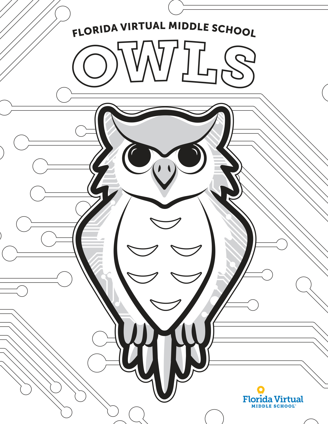 Owl Coloring Page coloring page preview