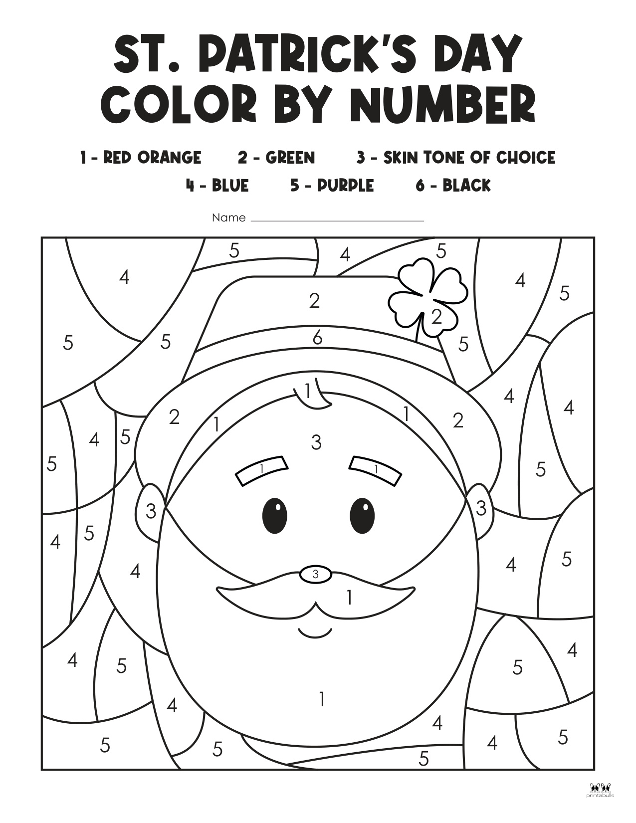 Patrick Color coloring page preview