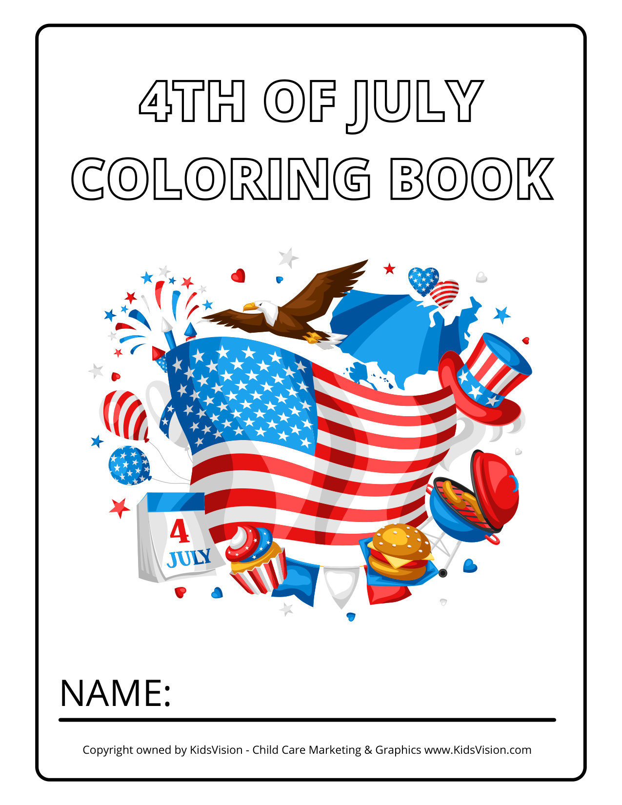 Patriotic Coloring Page coloring page preview