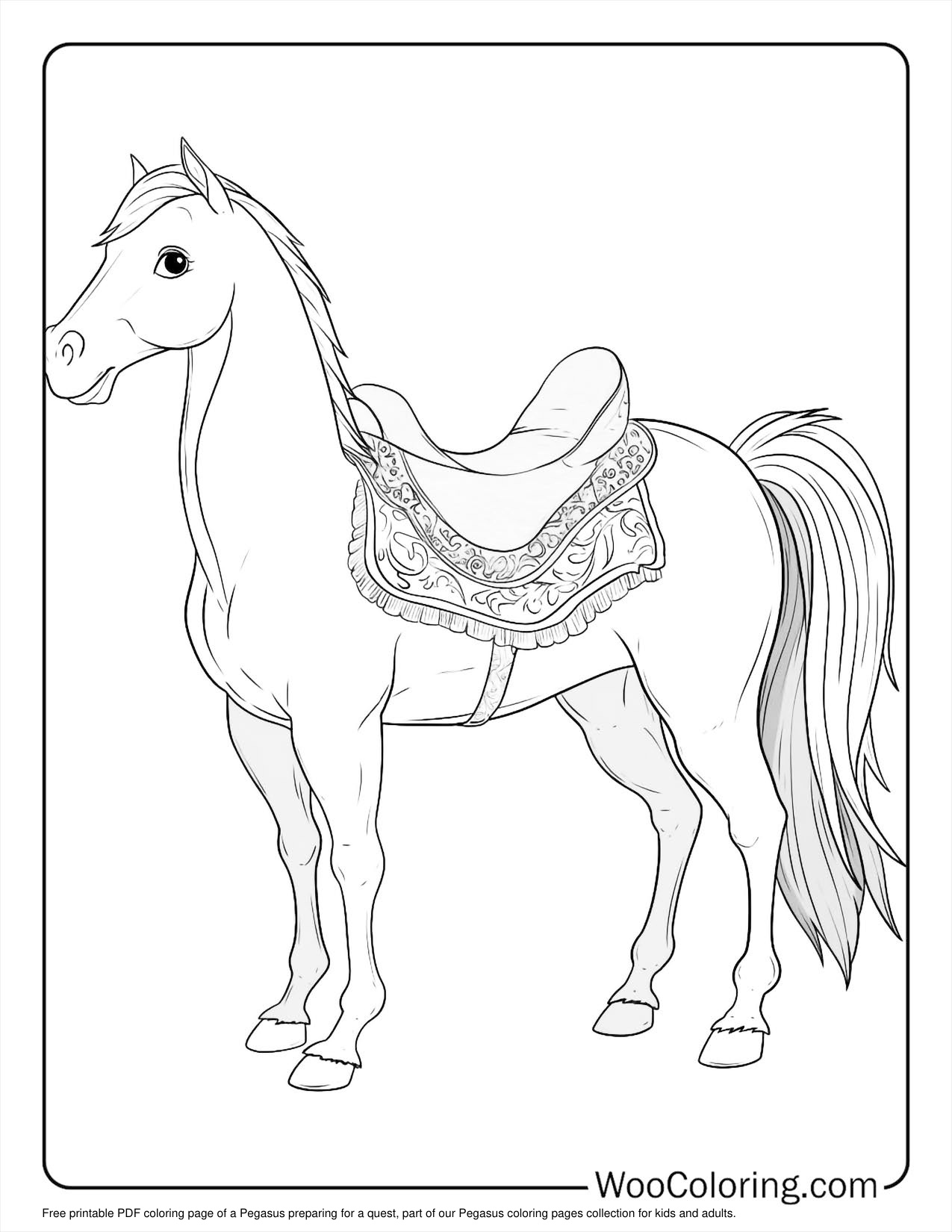 Pegasus Colouring Page coloring page preview