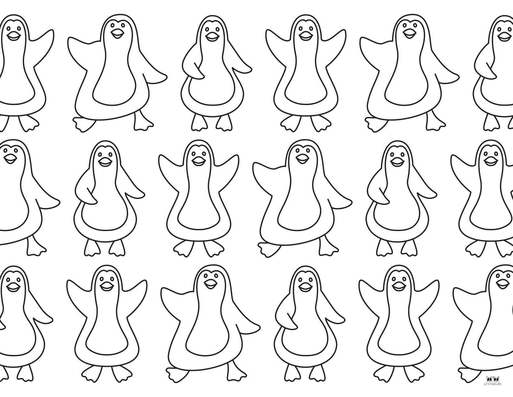 Penguin Printable Coloring Pages coloring page preview