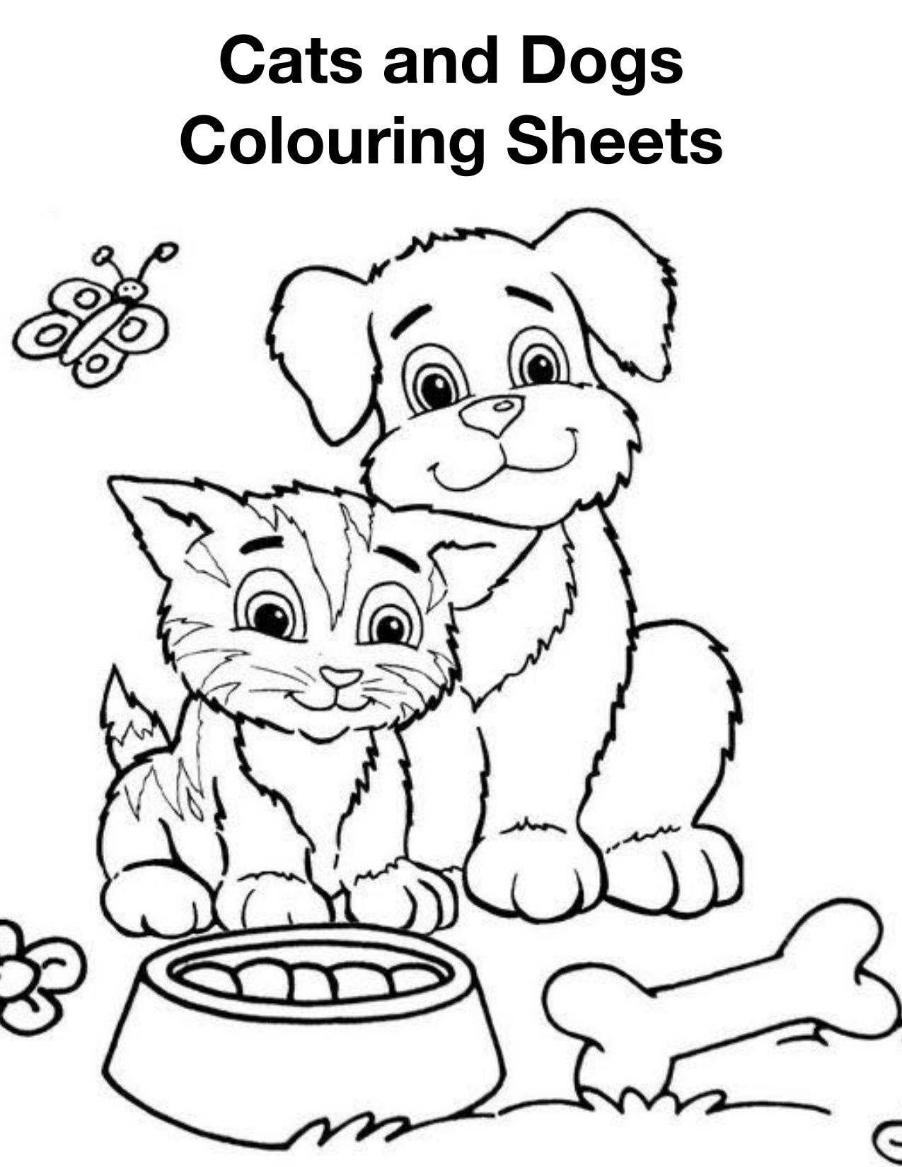 Pets Colouring In coloring page preview