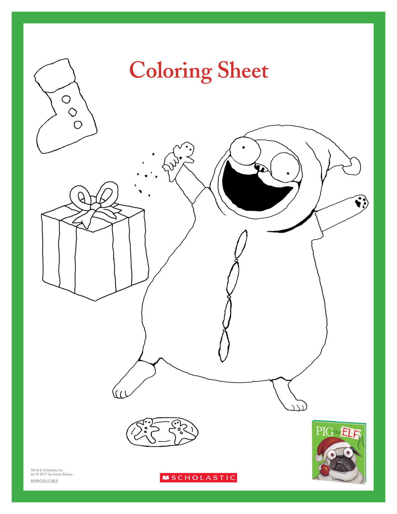 Pig Colouring Page coloring page preview