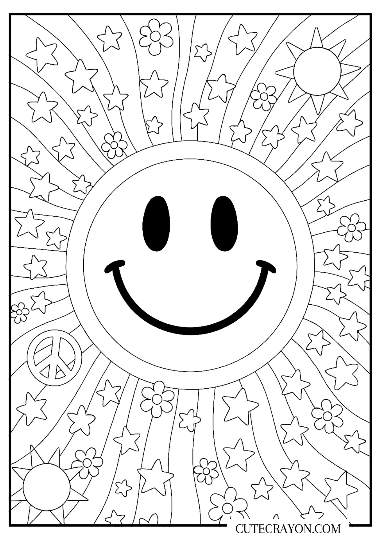 Preppy Coloring Page coloring page preview