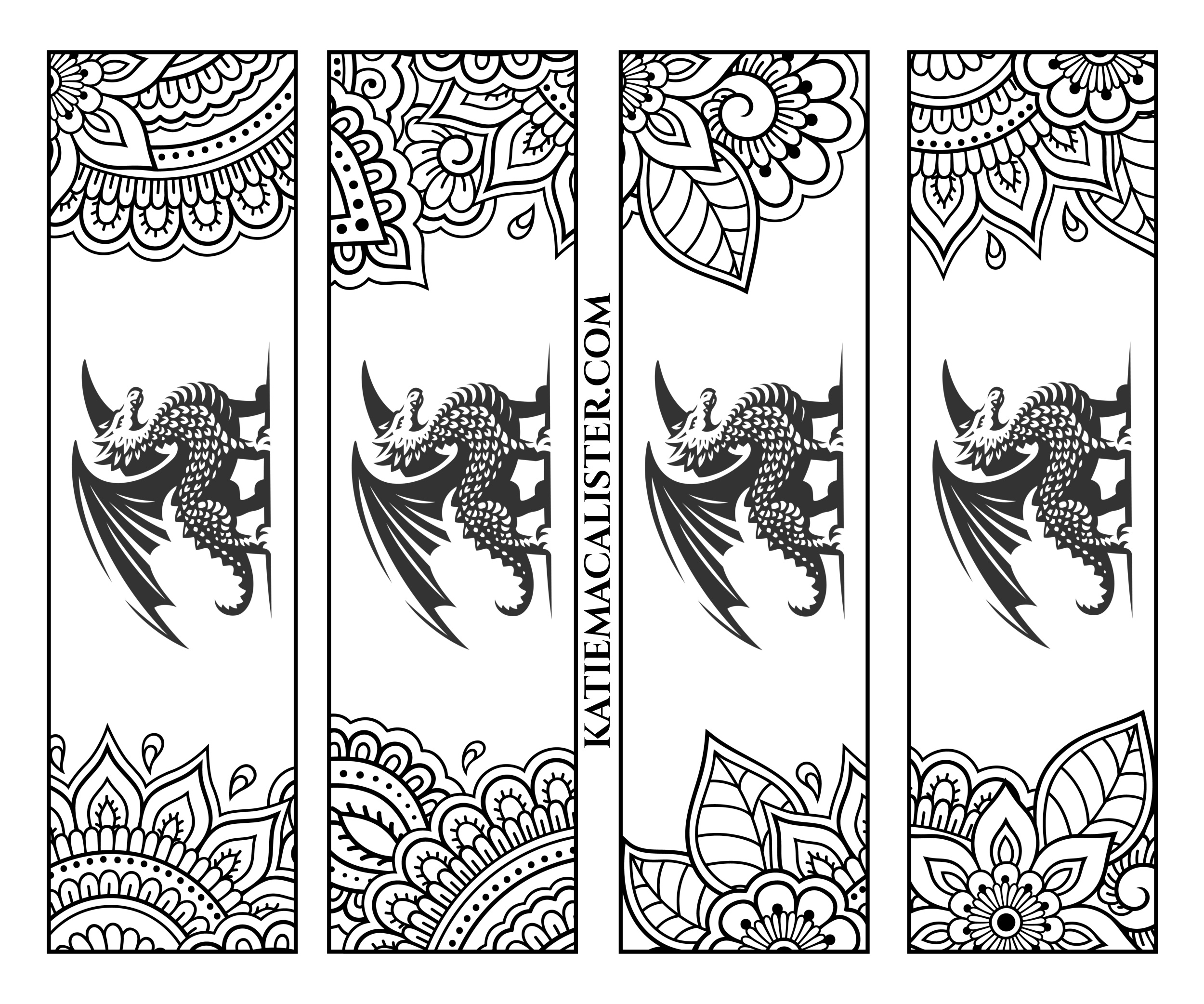 Printable Bookmarks To Colour coloring page preview