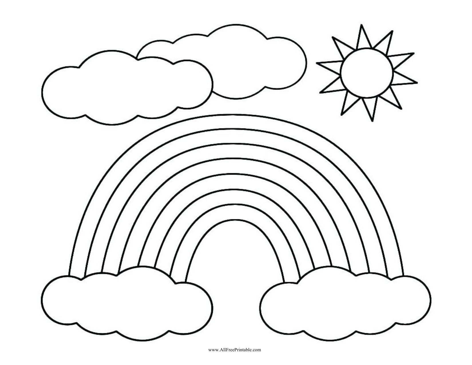 Printable Rainbow Colouring Pages coloring page preview