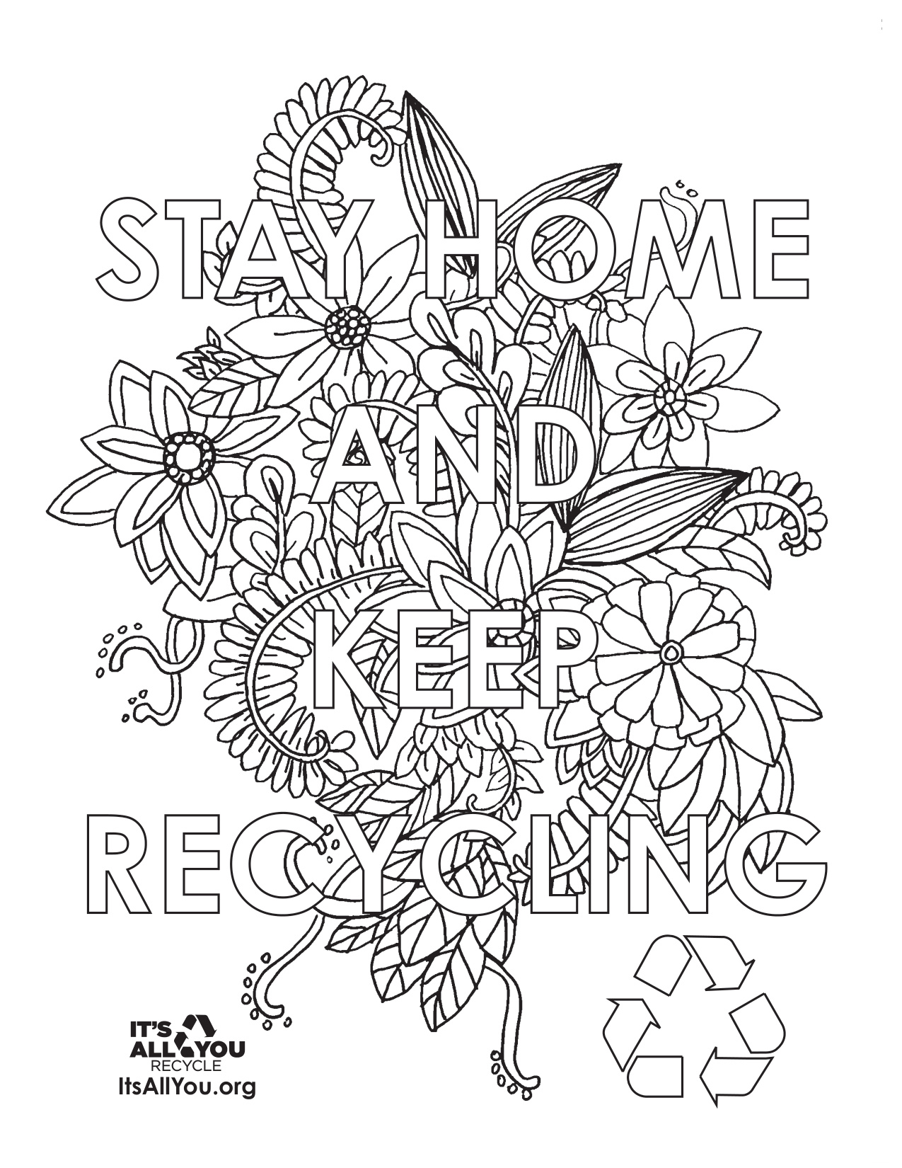 Recycling Coloring Page coloring page preview