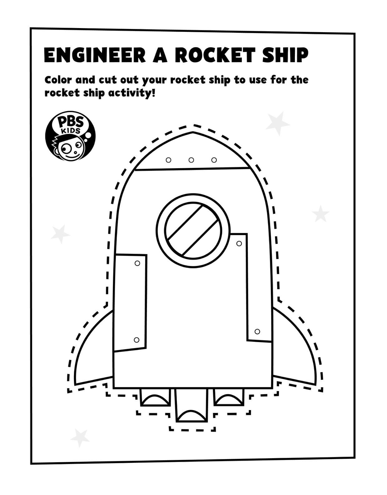 Rocket Ship Coloring Sheet coloring page preview