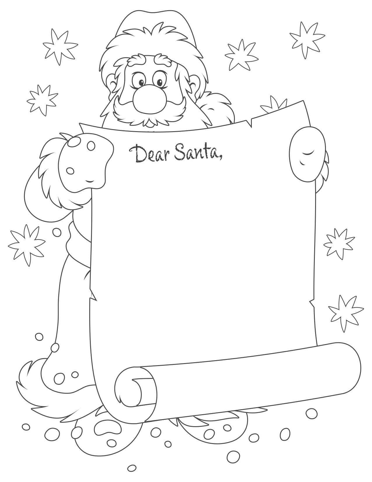 Santa Coloring Sheet coloring page preview