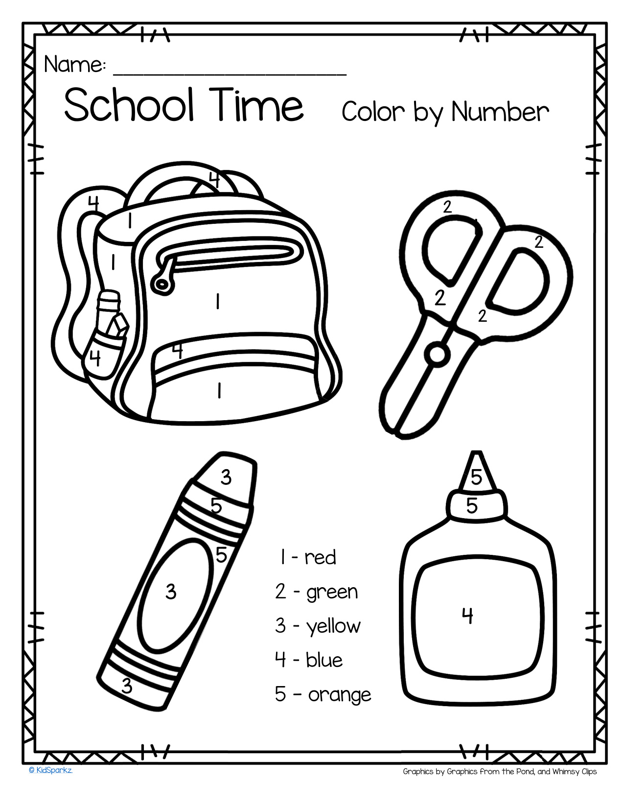 School To Color coloring page preview