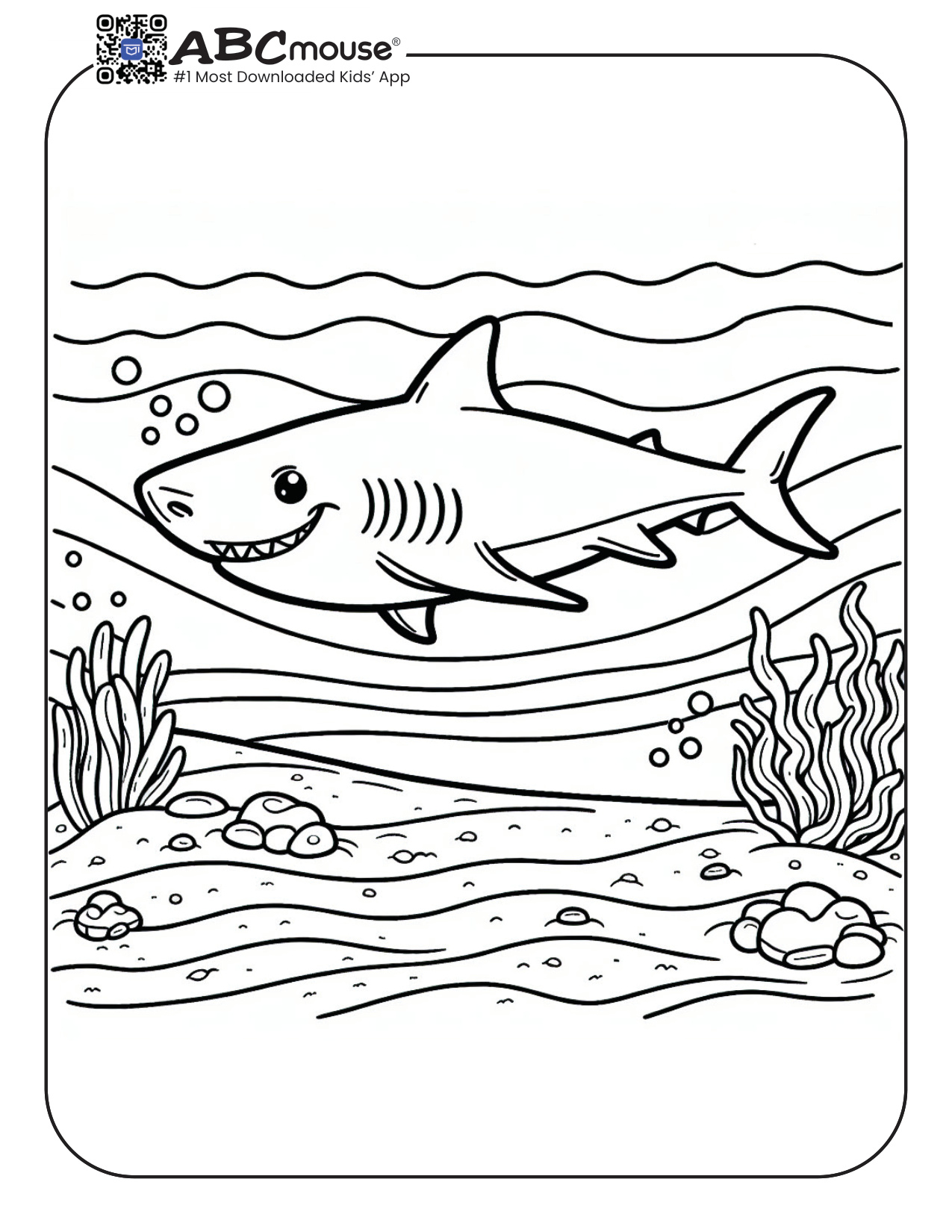 Shark Coloring Pictures coloring page preview