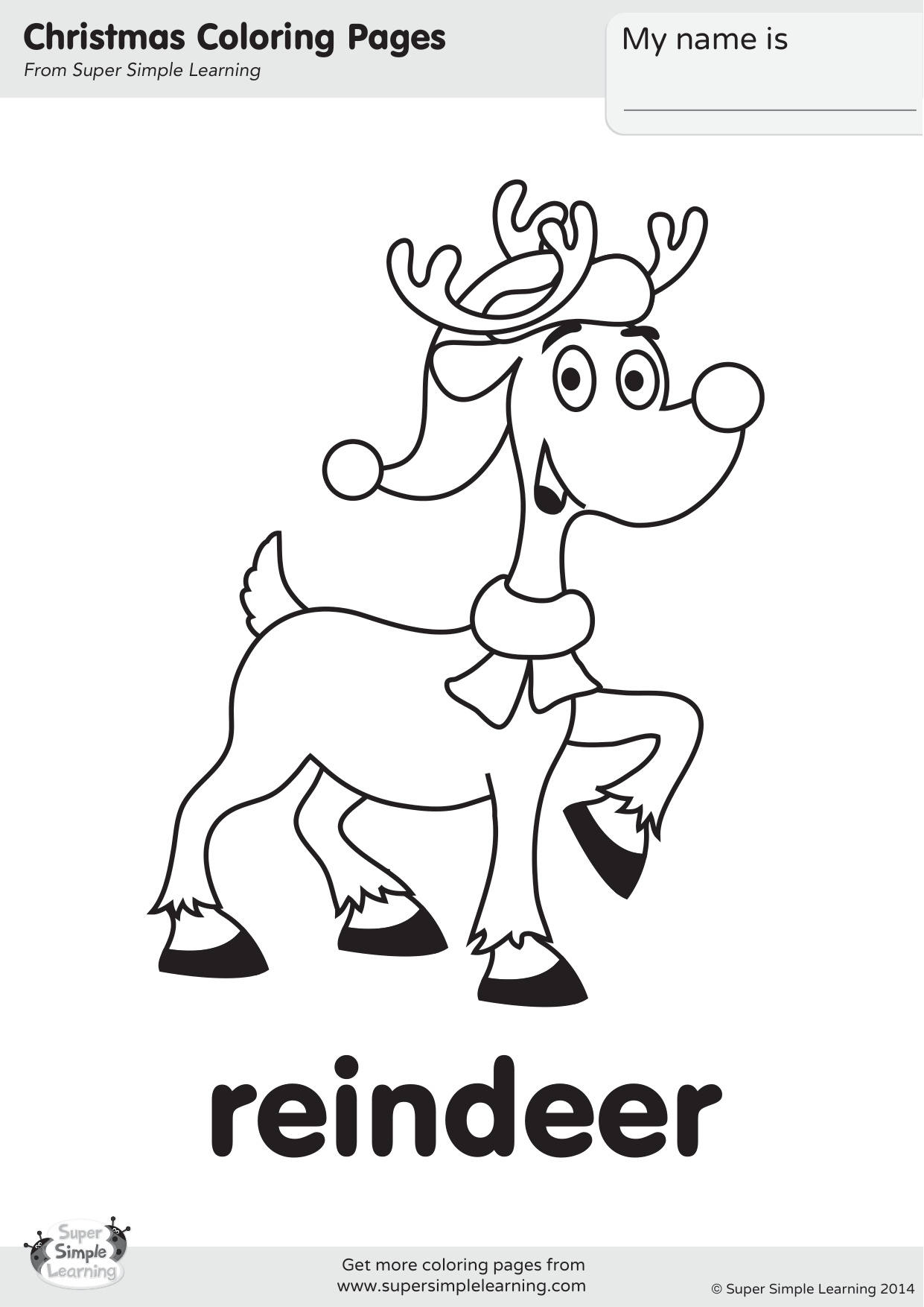 Simple Christmas Colouring Pages coloring page preview