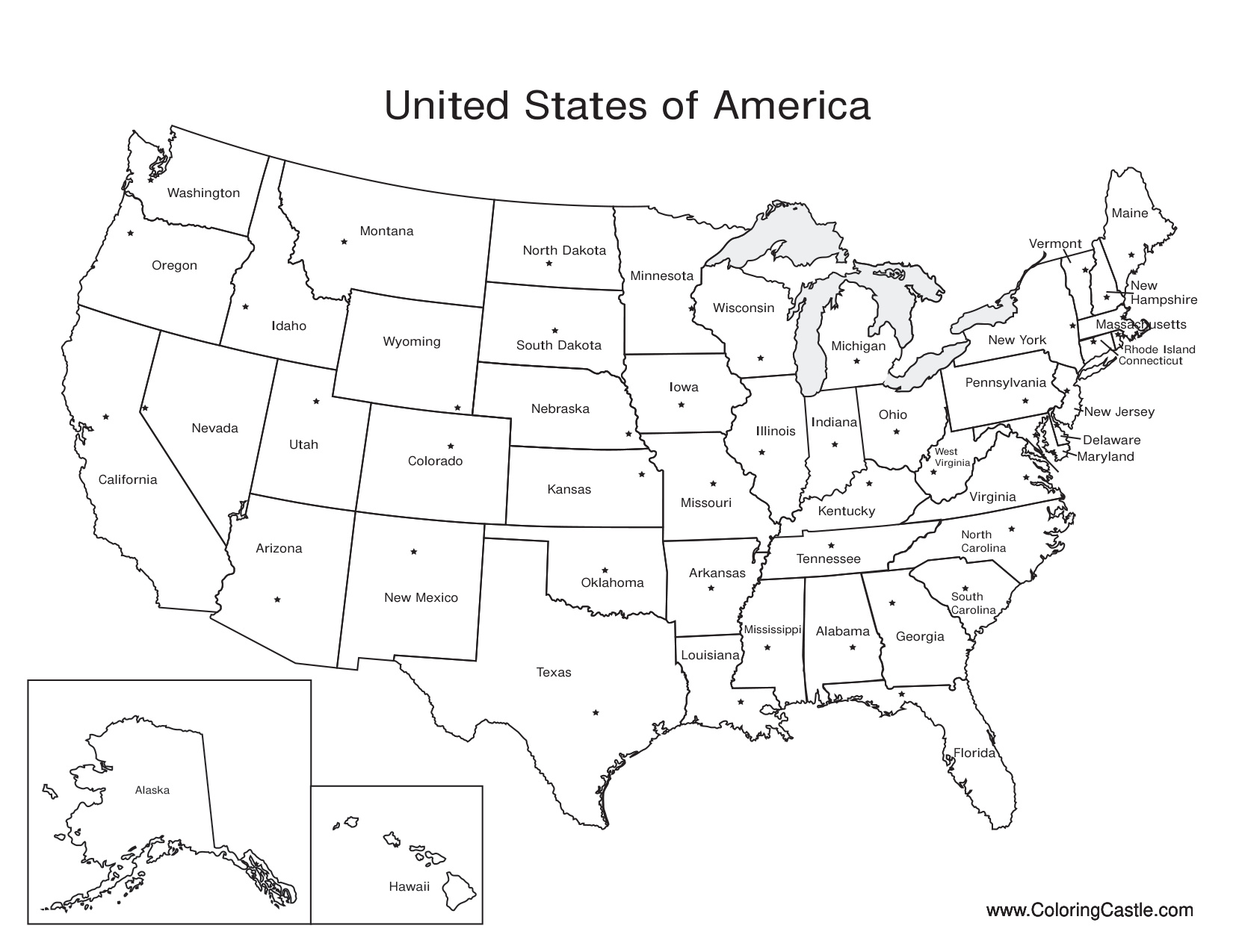 State Coloring Sheets coloring page preview