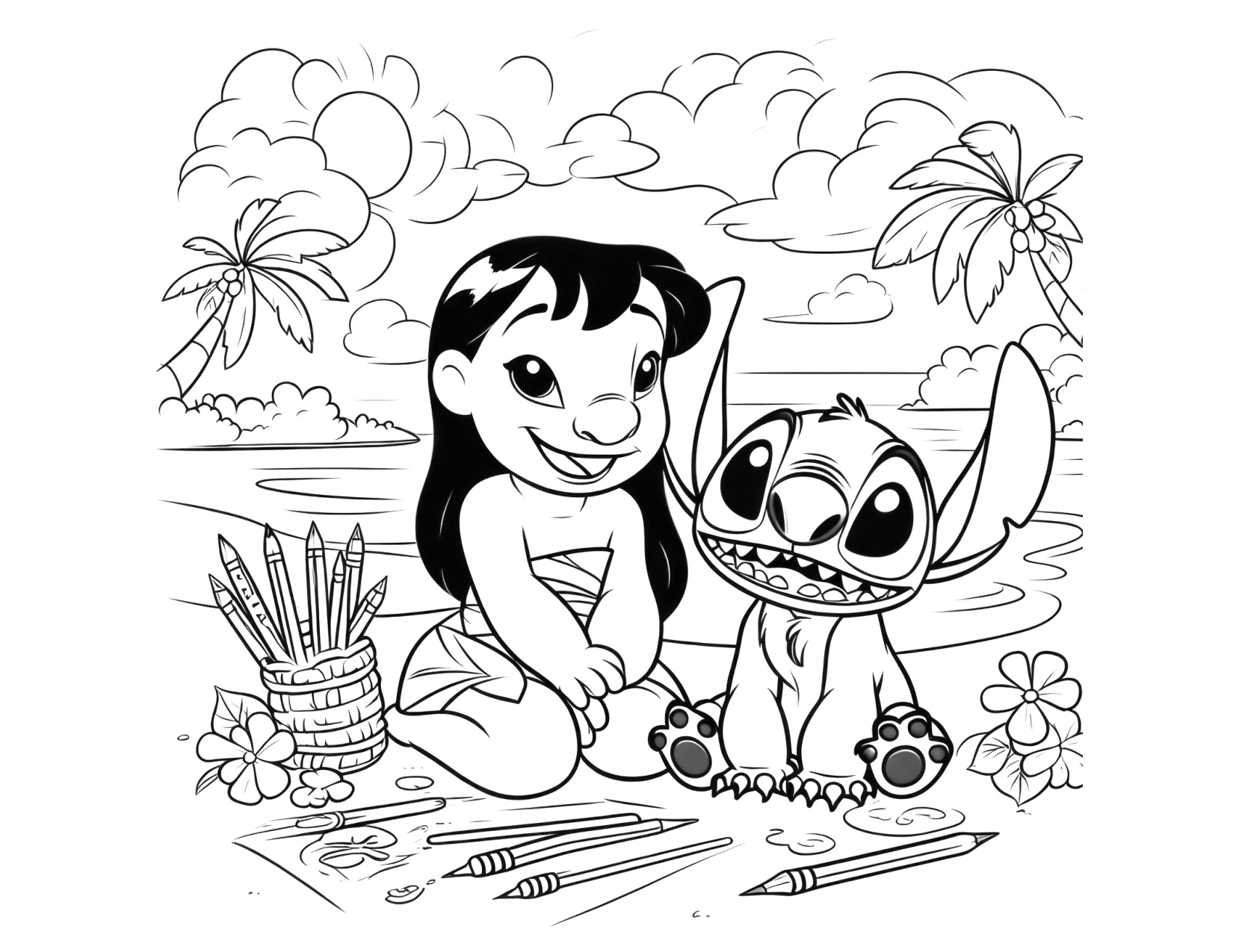 Stitch Coloring Page Free coloring page preview