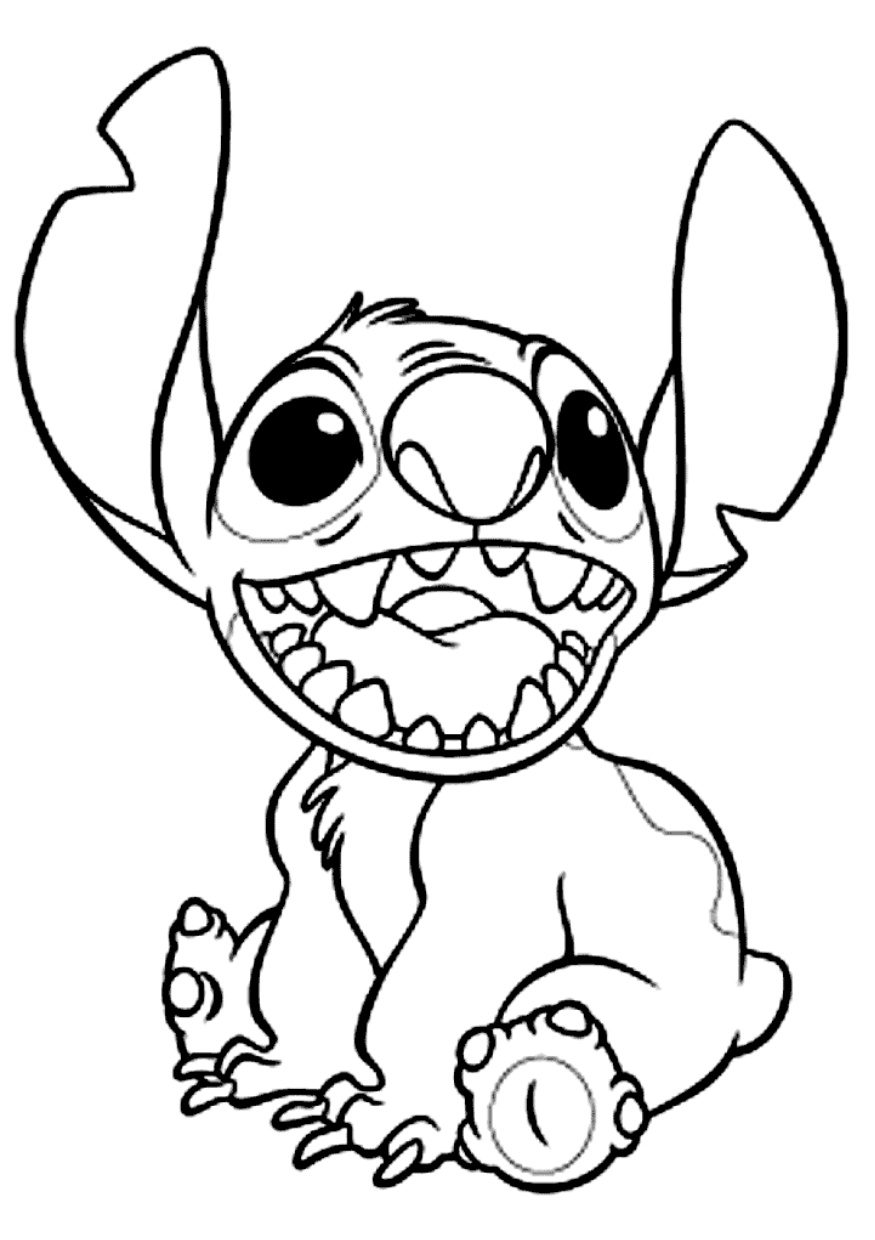 Stitch Colouring In Pages coloring page preview