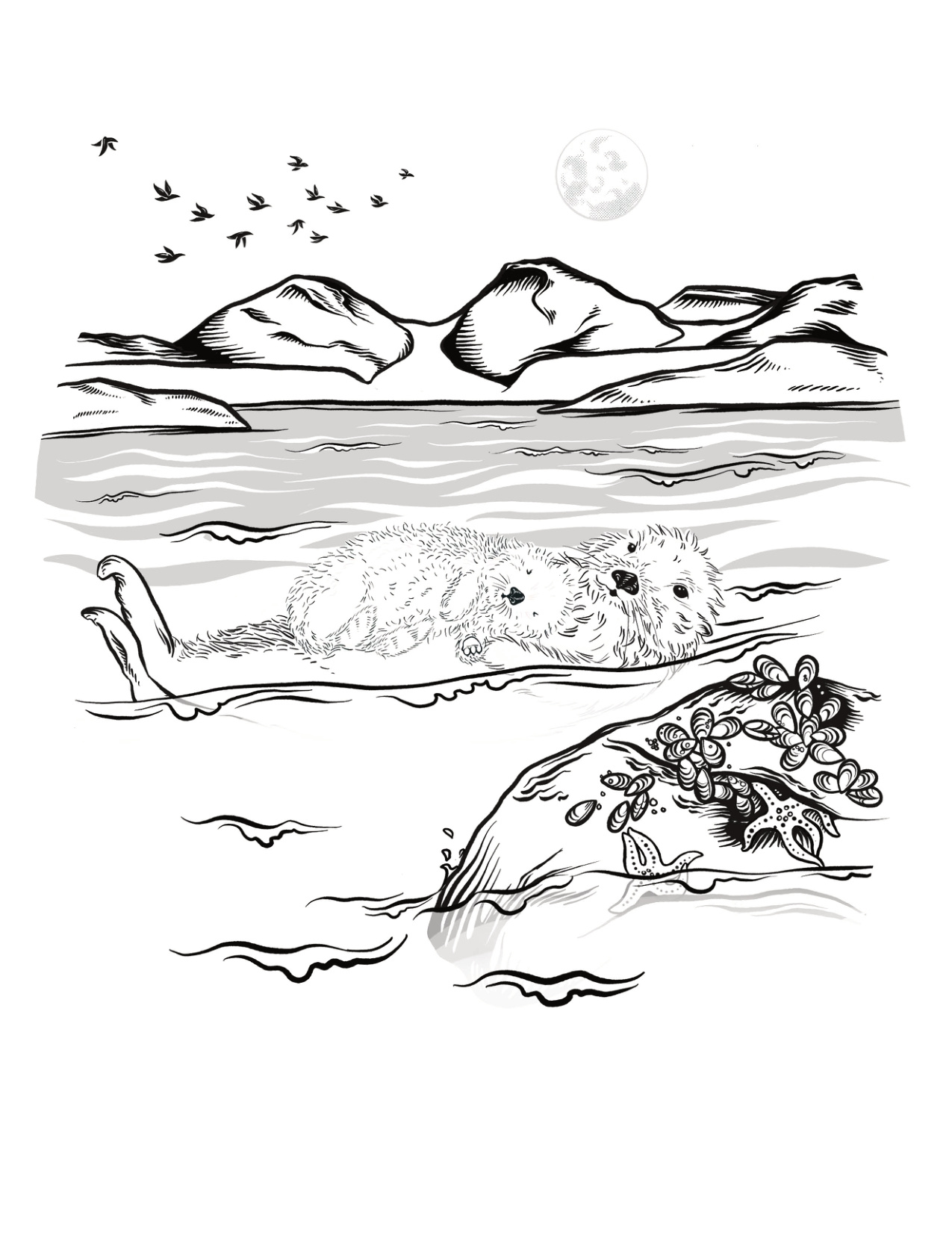 Swimming Colouring In coloring page preview