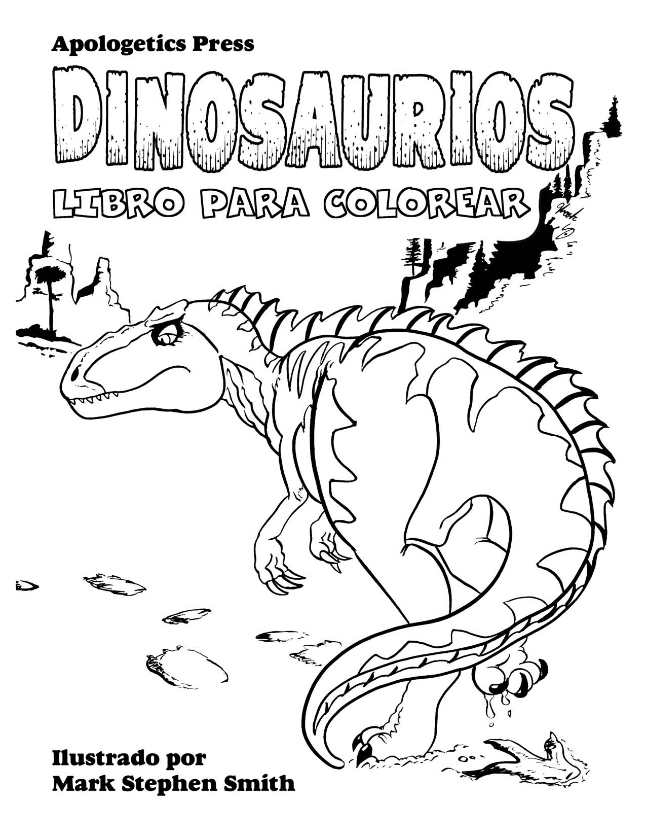 T Rex Animado Para Colorear coloring page preview