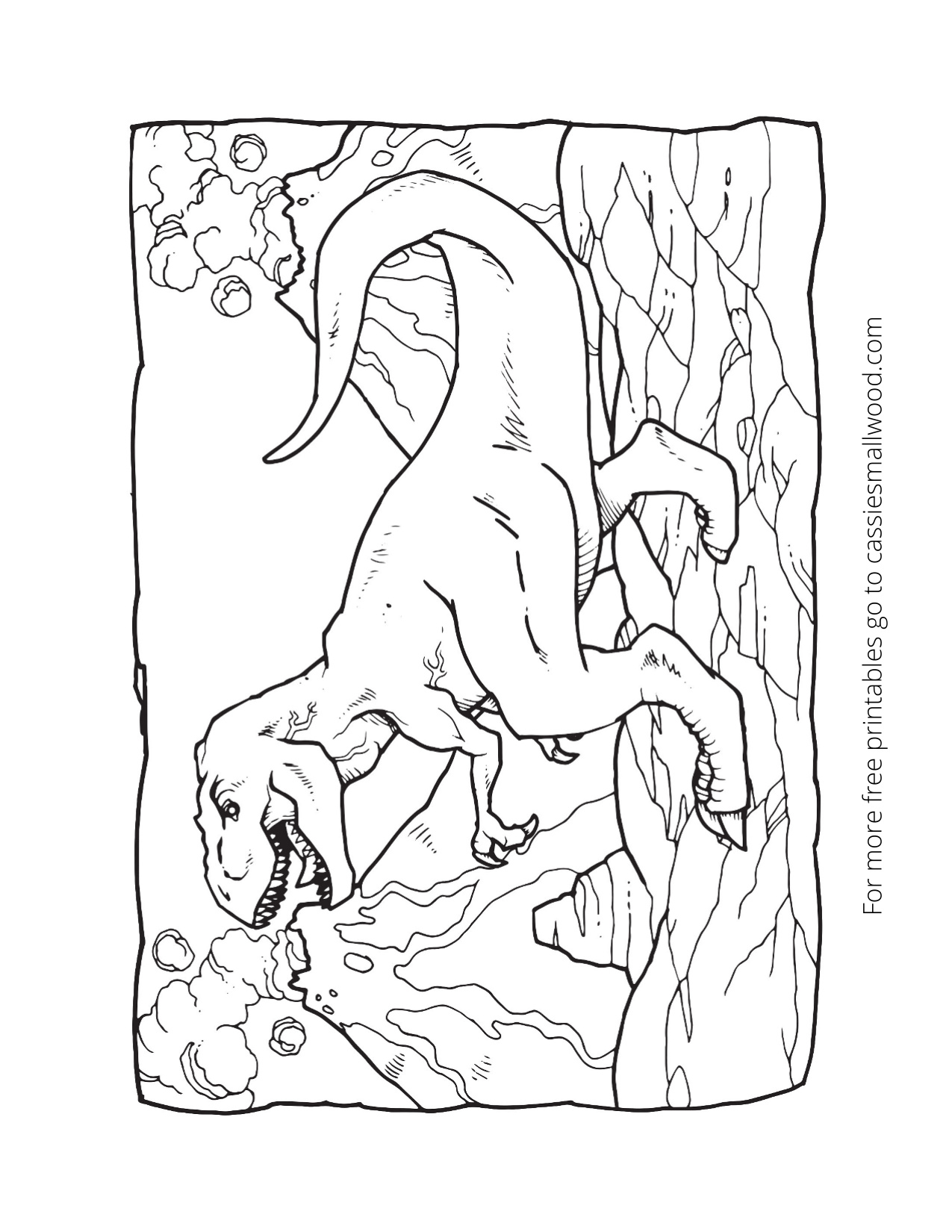 T Rex Coloring Page coloring page preview