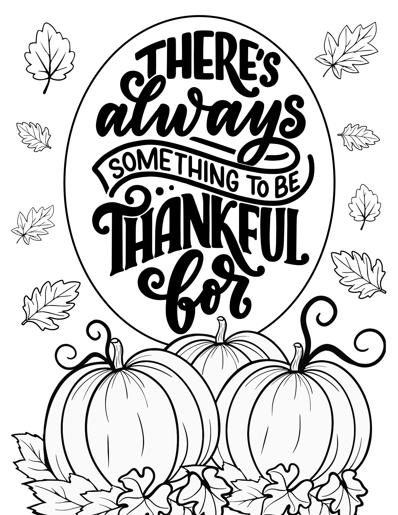 Thankful Coloring Sheets coloring page preview