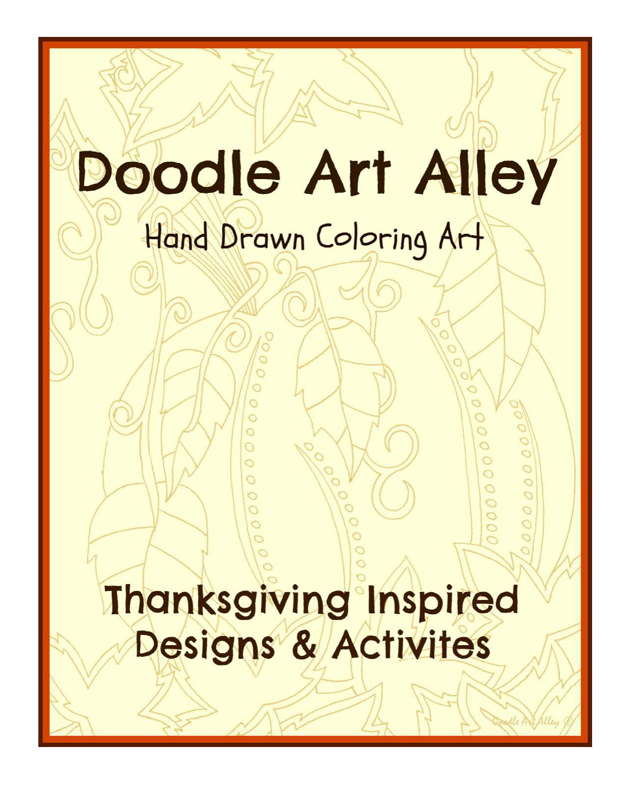 Thanksgiving Color Sheets Printable coloring page preview