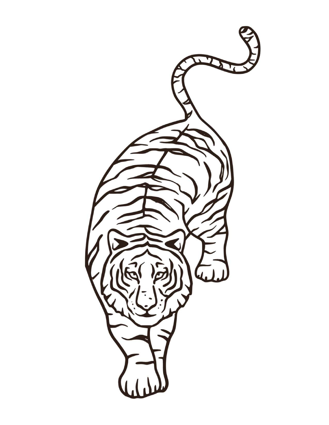 Tiger Coloring Page Free Printable coloring page preview