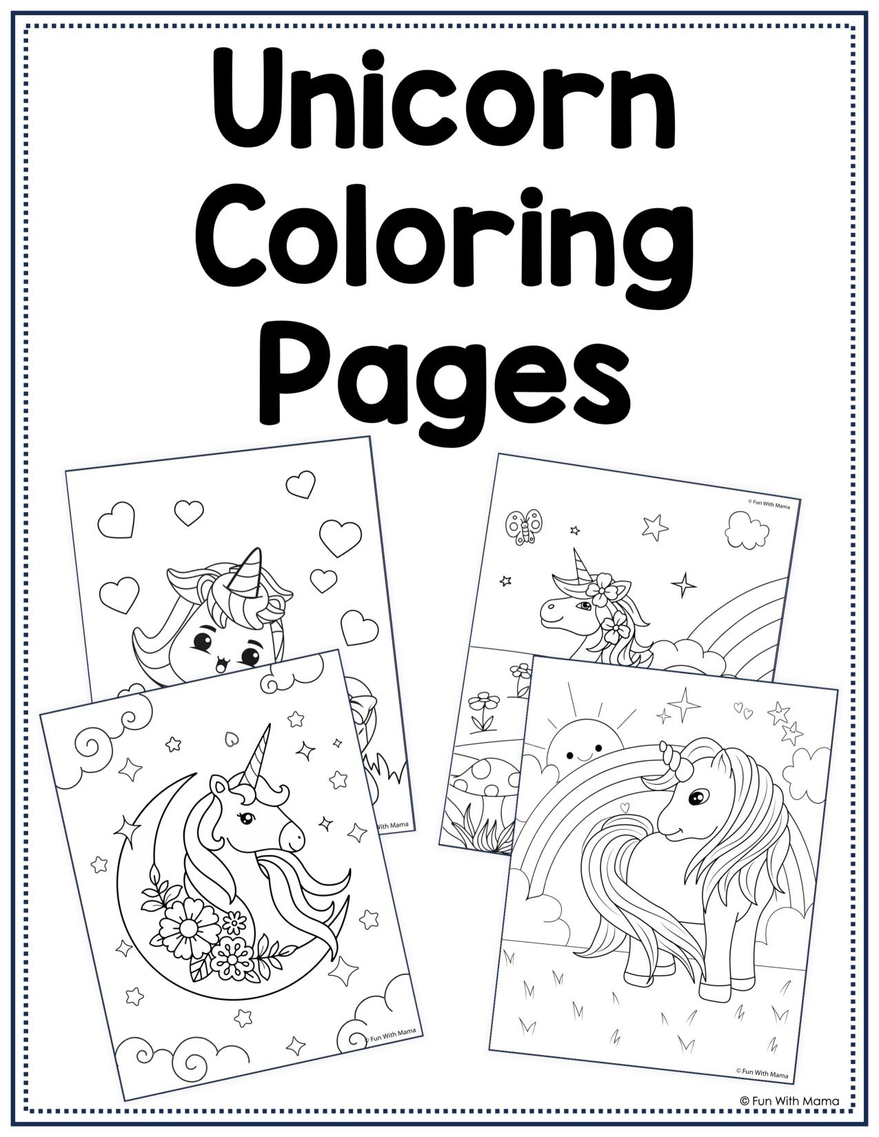 Unicorn Coloring Pages To Print coloring page preview