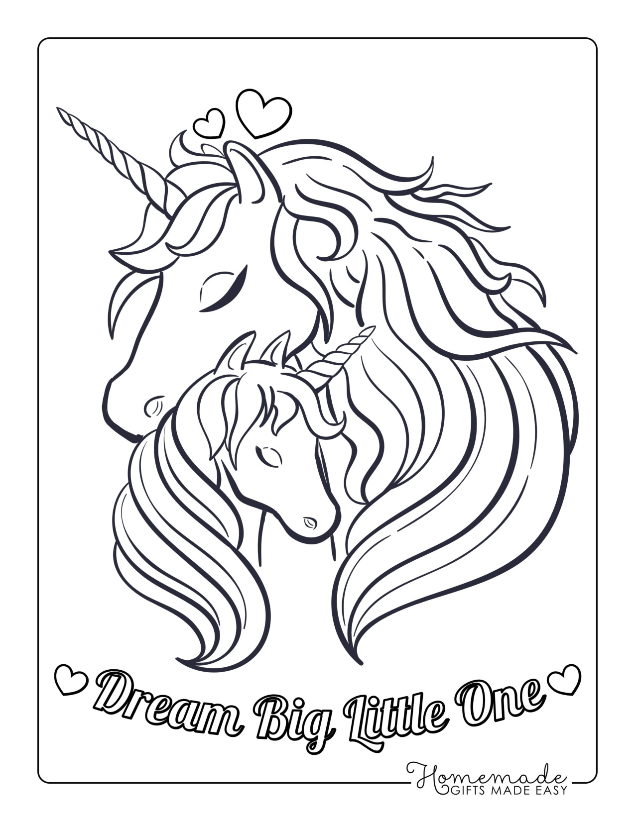 Unicorn Gifts coloring page preview