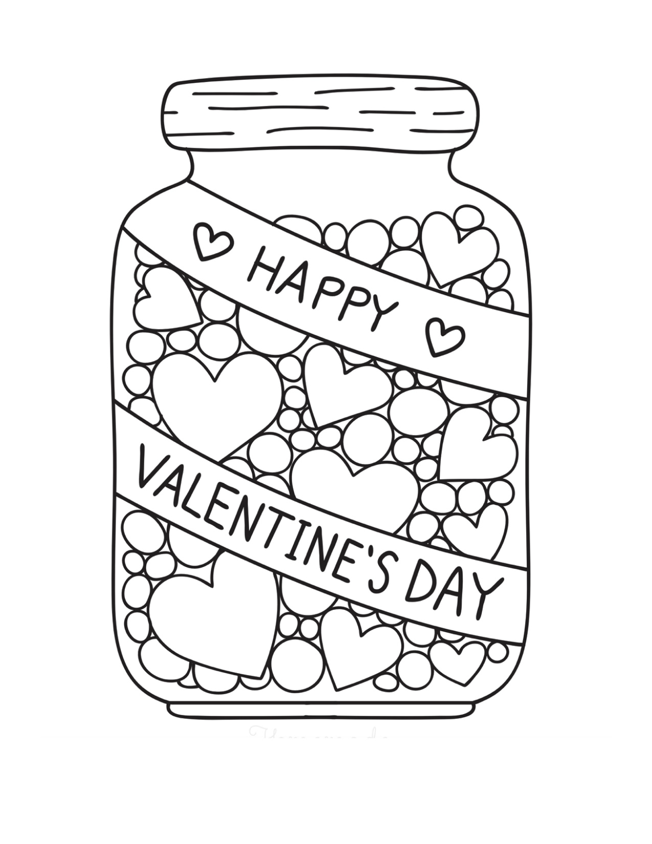 Valentines Coloring coloring page preview