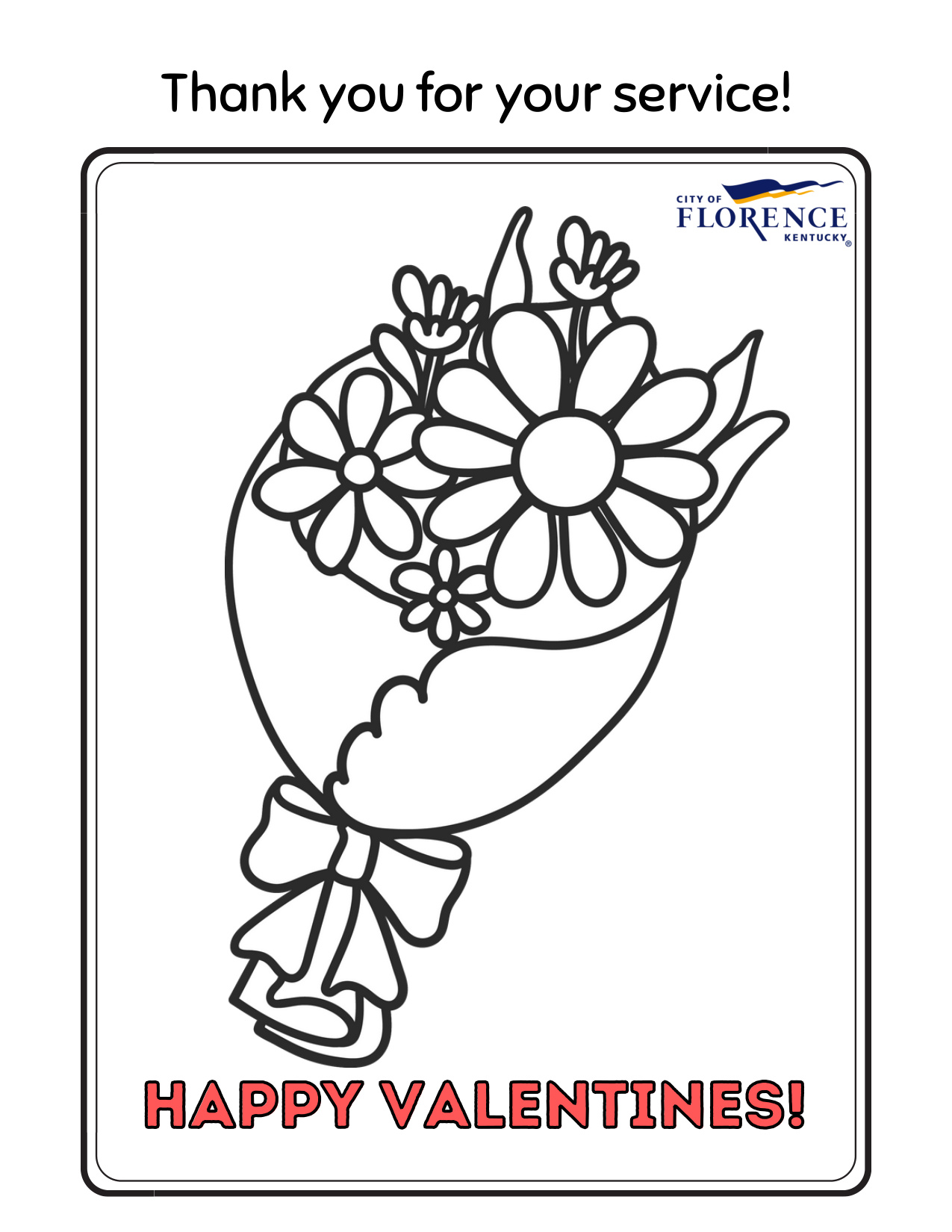 Valentines Coloring Sheet coloring page preview