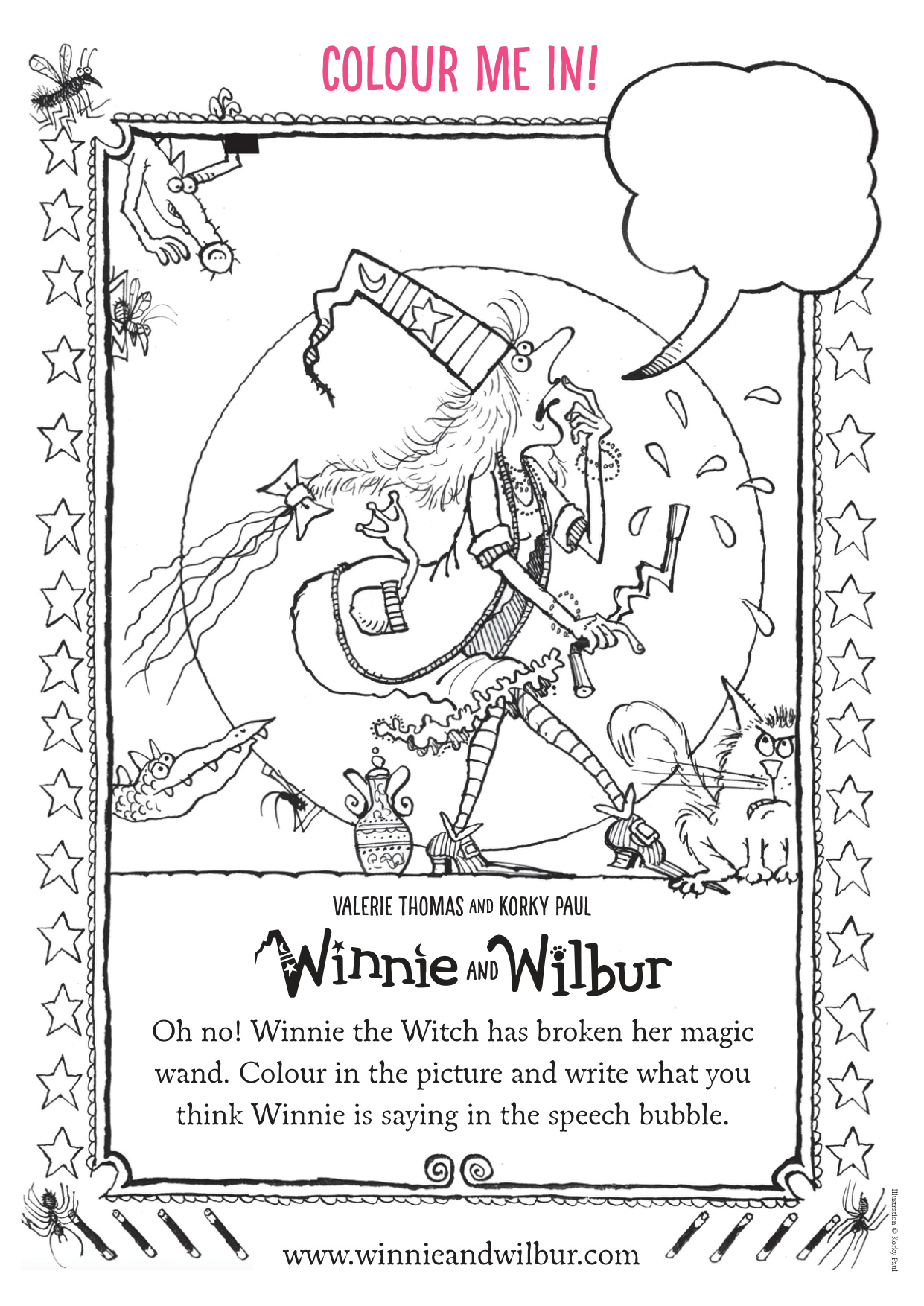 Witch Color Page coloring page preview