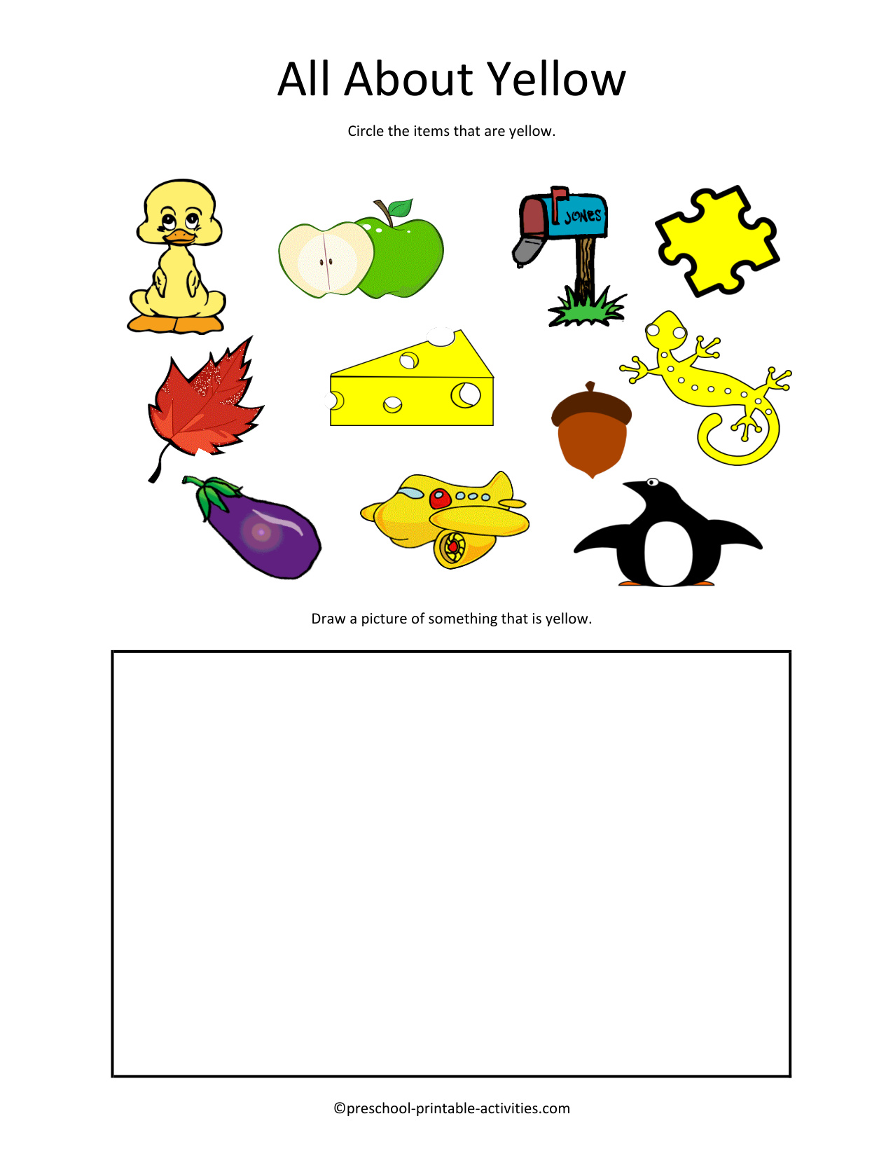 Yellow Coloring Page coloring page preview