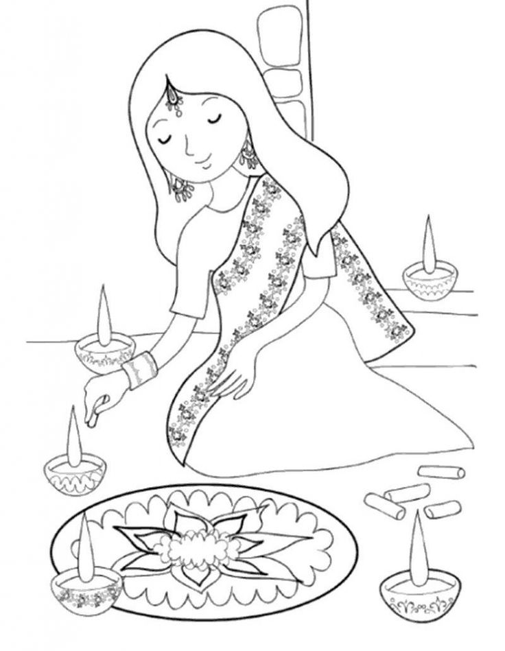 Diwali Drawing Sketch
