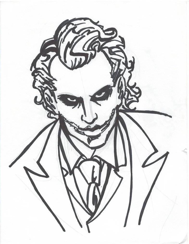 Easy Pencil Sketch Joker Drawing