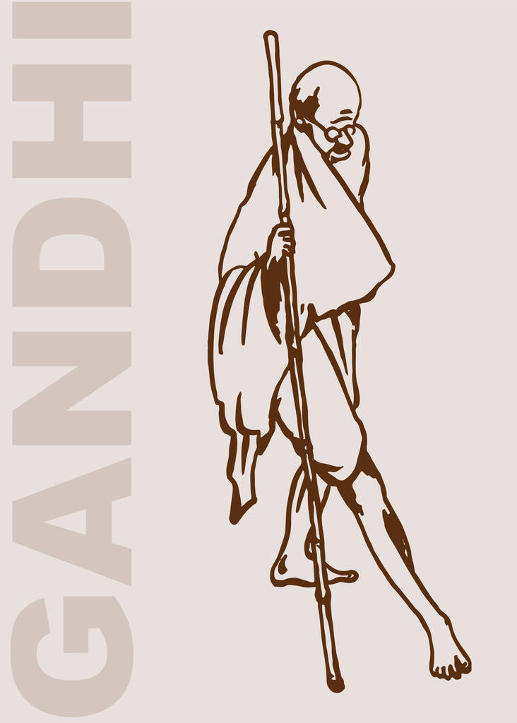 Gandhi Sketch Drawing