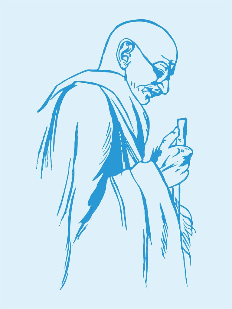 Gandhi Sketch Drawing